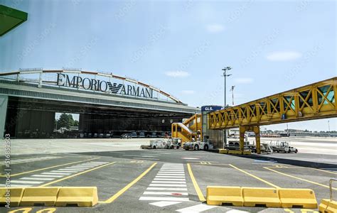 Linate Airport Italy Circa June 2022 Emporio Armani Iconic Hangar