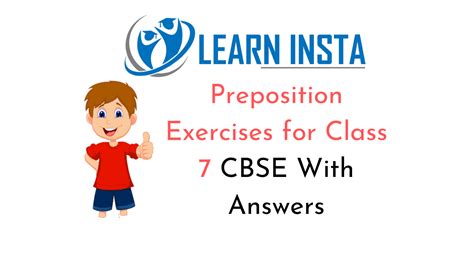 Preposition Exercises For Class 7 Cbse With Answers Ncert Mcq