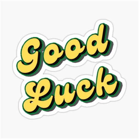 good luck sticker  sale  minu design redbubble