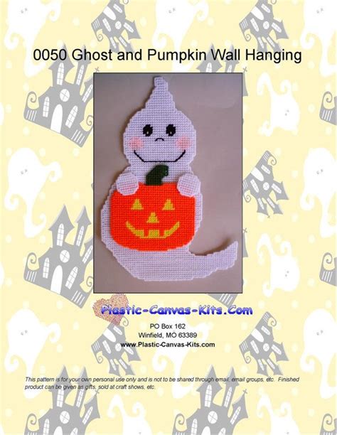 Halloween Ghost And Pumpkin Wall Hanging Plastic Canvas Pattern Pdf