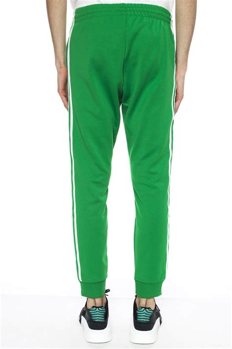 Adidas Cotton Logo Sweatpants In Green For Men Lyst