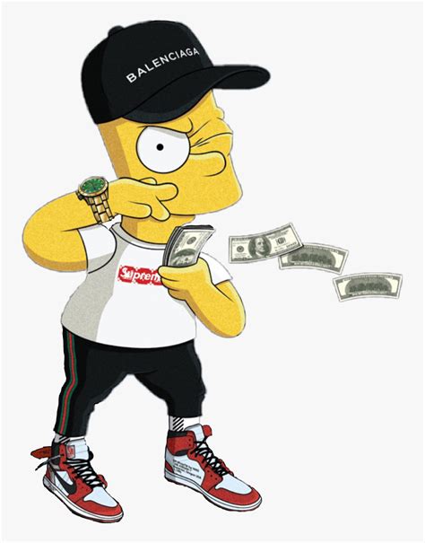 Simpsons Drawing Supreme Bart Simpson Trap Png Transparent Png Kindpng ...