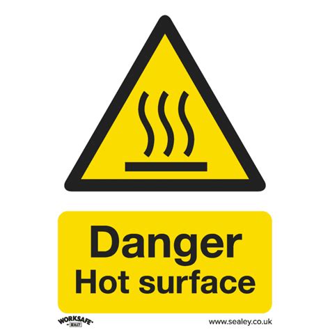 Warning Safety Sign Danger Hot Surface Self Adhesive Vinyl RSIS