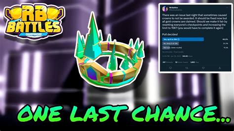 One Last Chance At The Golden Crown Of Courage Roblox YouTube