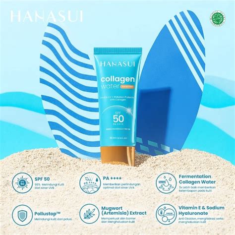 Jual Hanasui Collagen Water Sunscreen Spf Ml Halal Bpom