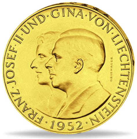 Fürstentum Liechtenstein 100 Franken 1952 Fürst Franz Joseph II