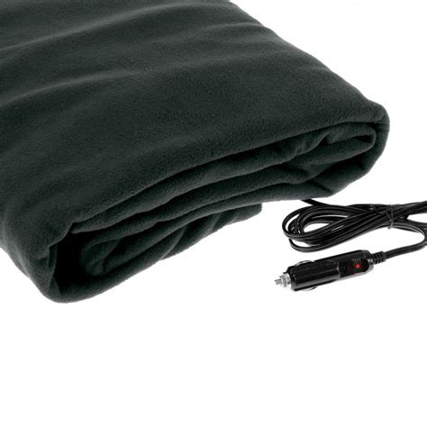 Heated Electric Car Blanket 150x110cm 12V - Black