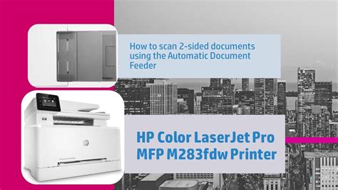 Hp Color Laserjet Pro Mfp M Fdw Printer How To Scan A Sided