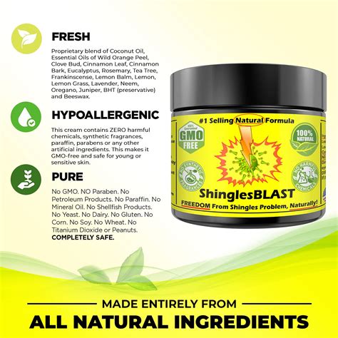 ShinglesBLAST - Fast Acting Natural Shingles Cream With 30 Essential ...