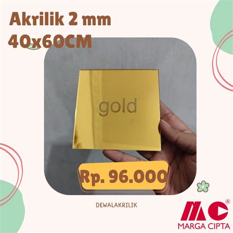 Jual AKRILIK LEMBARAN GOLD MIRROR 40x60 Acrylic Mirror Gold Laser