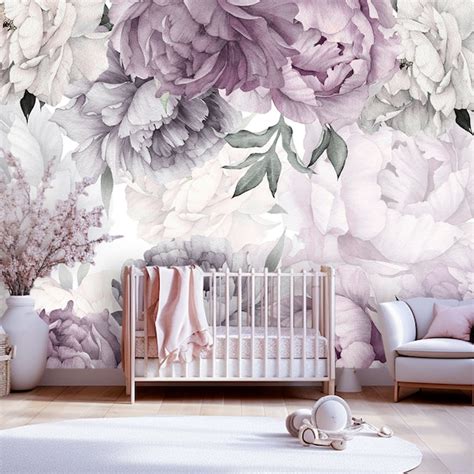 Peony Wall Mural - Etsy