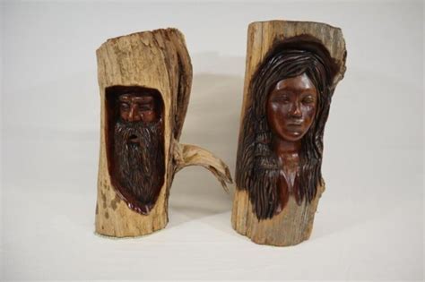 2 LARGE WOOD CARVINGS: | Live and Online Auctions on HiBid.com