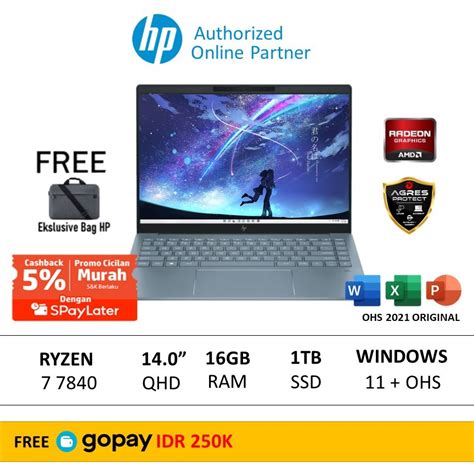 Jual Laptop Hp Pavilion Plus Ey Au Oled Ryzen Gb Tb W