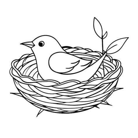 Free Printable Bird Nest Coloring Pages Images - Free Download on Freepik