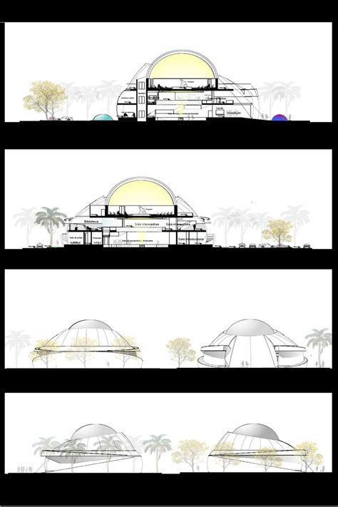 Cross Sections Planetarium Planos De Casas Museos Arquitectura