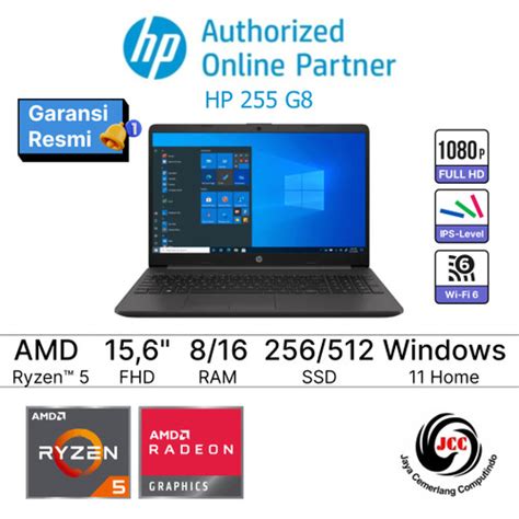 Promo Laptop Hp 255 G8 Ryzen 5 5500u 8gb 16gb 256gb 512gb 15 6 Fhd W11 8gb 512gb Ohs2019