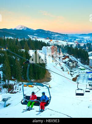 The View From A Slope Of Bukovel Ski Resort Ukraine Stock Photo Alamy