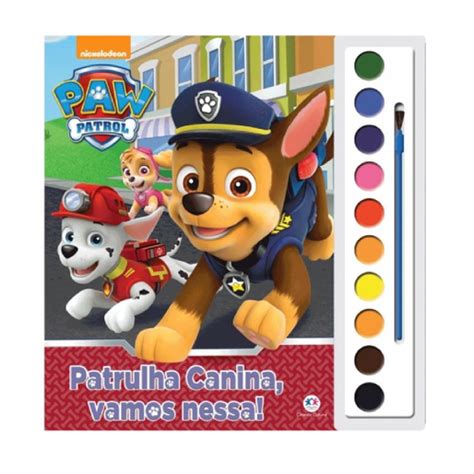 Livro Para Colorir Infantil Patrulha Canina Aquarela Cores