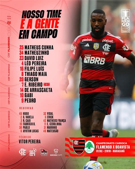 Planeta Do Futebol On Twitter Flamengo Escalado Para Enfrentar O