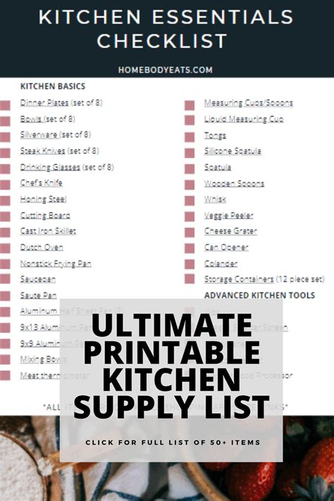 Kitchen Items List | Dandk Organizer