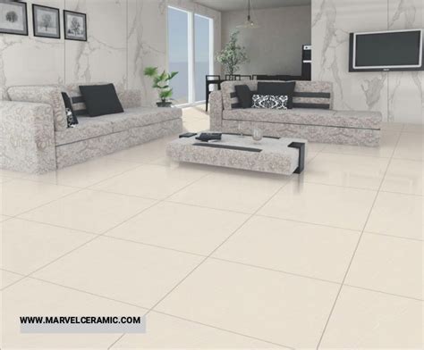 Glossy Nano Polished Vitrified Tiles 2x2 Feet 60x60 Cm Thickness 8