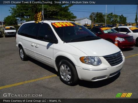 Stone White 2005 Chrysler Town And Country Touring Medium Slate Gray