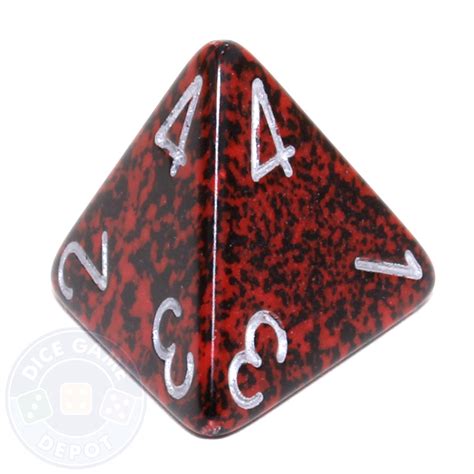 Opaque Red 4-Sided Dice For Sale (d4) | Dice Game Depot