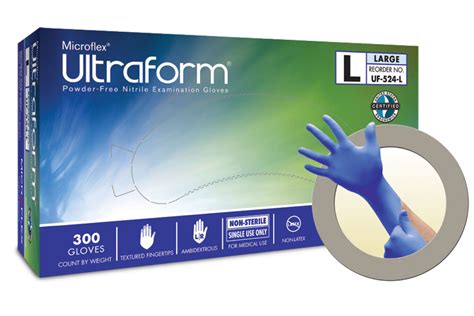 Microflex Ultraform Blue Nitrile Gloves My Glove Depot