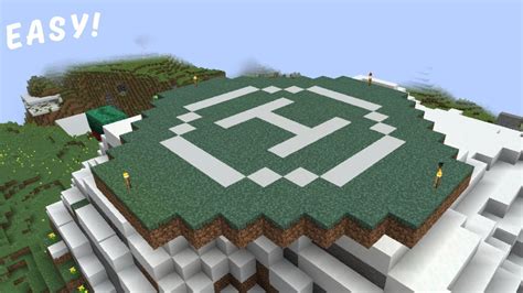 Minecraft Heliport Tutorial Easy Build Guide For Sky Adventures Youtube