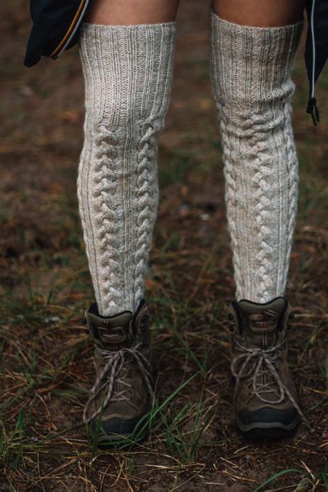 Hand Knitted Long Merino Wool Socks In 2021 Hand Knit Socks Merino