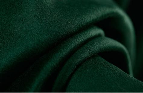 Quality Cashmere Wool Fabric Dark Green Double Faced 830g 59