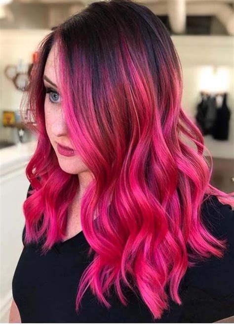 Gorgeous Deep Pink Hair Color Ideas And Shades For 2019 Fashionsfield Pink Hair Dye Hair