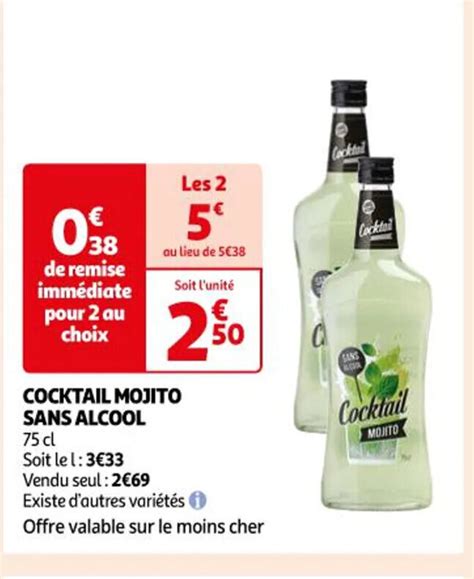 Promo Cocktail Mojito Sans Alcool Chez Auchan