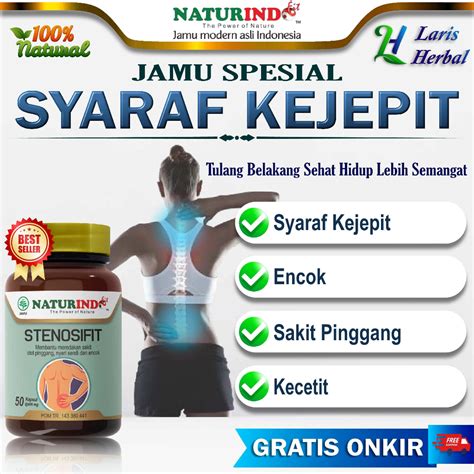 Jual Obat Syaraf Kejepit Sakit Pinggang Encok Saraf Kecetit Herbal