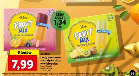 Promocja Lody Ananas Kiwi Gelatelli W Lidl