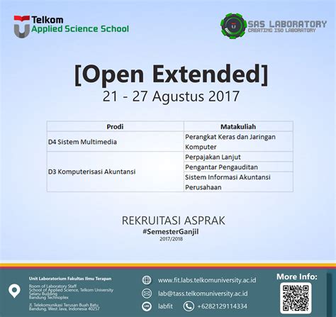 Open Extended Recruitment Asisten Praktikum Semester Ganjil