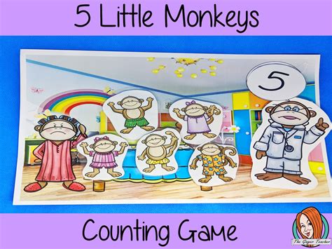 Five Little Monkeys Numbers Game Teaching Resources