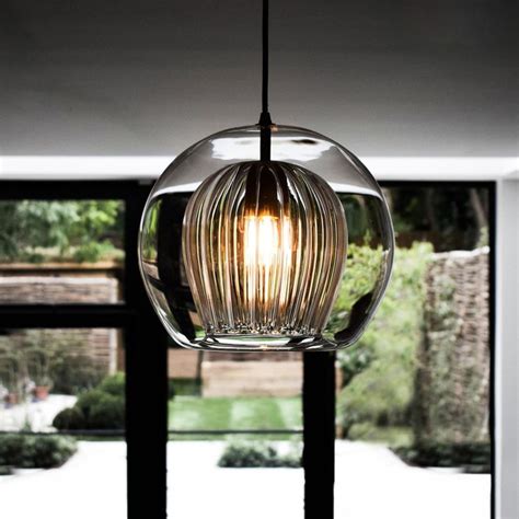 Pleated Crystal Pendant Light Dia Cm Clear