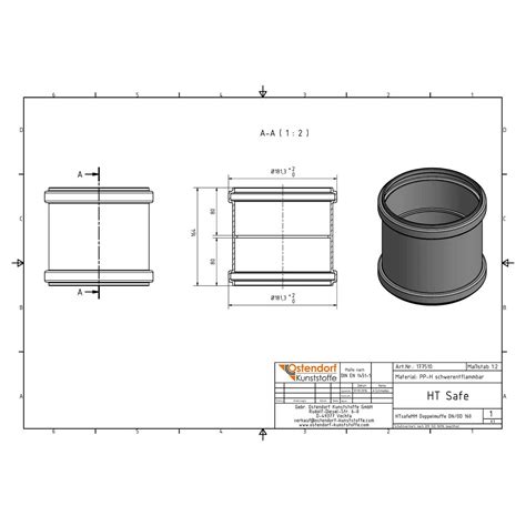 HTsafeMM Doppelmuffe DN 160 kaufen | Selfio