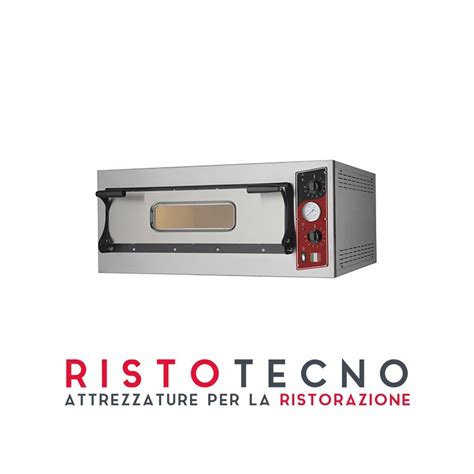 Forno Pizza elettrico 1 camera Capacità 1 teglia 60x40 4 pizze Ø 36