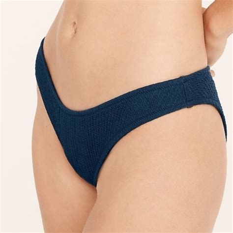 J Crew Swim Nwt J Crew Textured Curvedwaist Cheeky Bikini Bottom