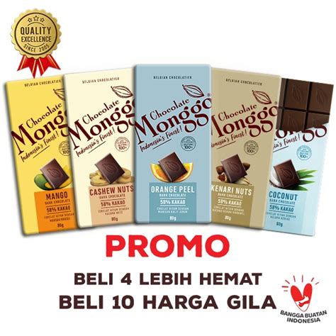 Jual Chocolate Monggo Cokelat Buah Kacang Flavours Coklat