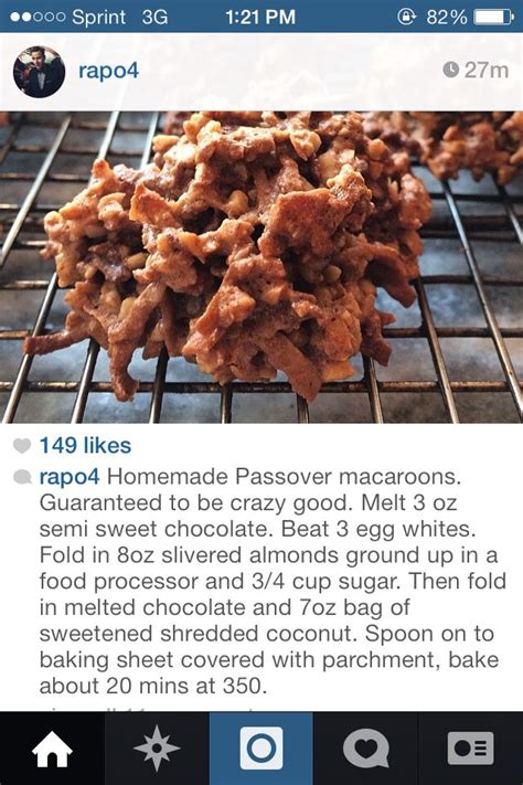 Passover macaroons | Macaroons, Melting chocolate, Food