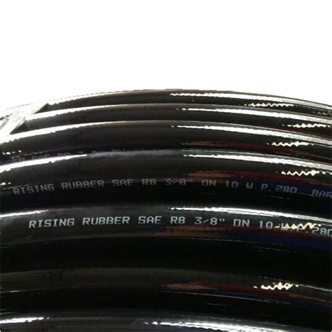 Sae R R High Pressure Fiber Braided Hydraulic Rubber Hose High