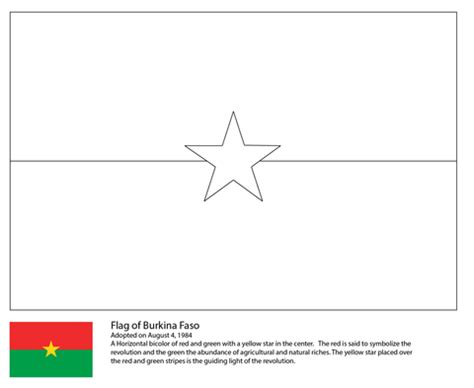 Flag of Burkina Faso coloring page | Free Printable Coloring Pages