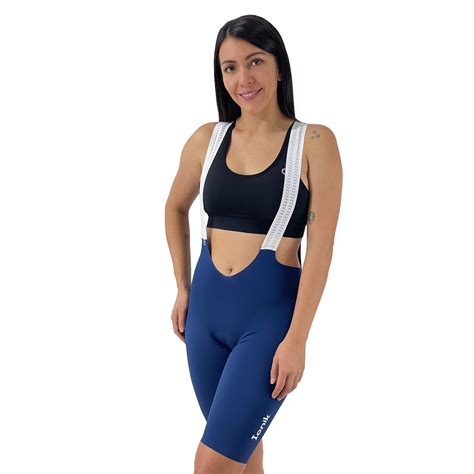 Pantaloneta Femenina Azul Oscuro Sin Costuras Para Ciclismo Ionik