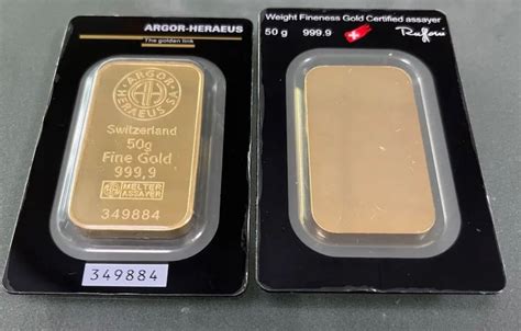 50g Gold Bar High Quality Gold Plated Bar Sealed Etsy