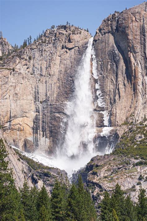 Yosemite Falls Upper Yosemite Fall Yosemite National Park Stock Image