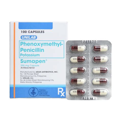 Sumapen Phenoxymethylpenicillin Potassium 250mg Capsule 1s Price In