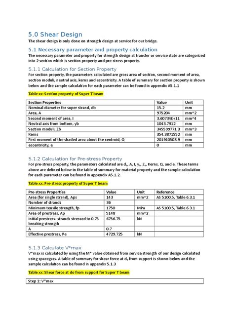 Shear Design and Reinforcement Calculation for a Super T Beam Bridge ...
